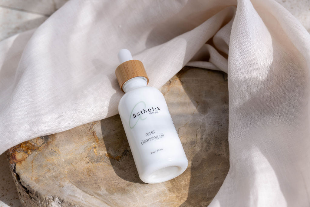 asthetik reset cleansing oil makeup remover double cleanse
