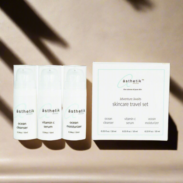 ästhetik skincare travel set | mini kit • TSA carry on size