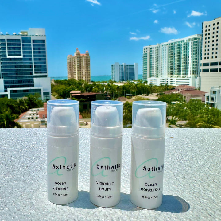 ästhetik skincare travel set | mini kit • TSA carry on size