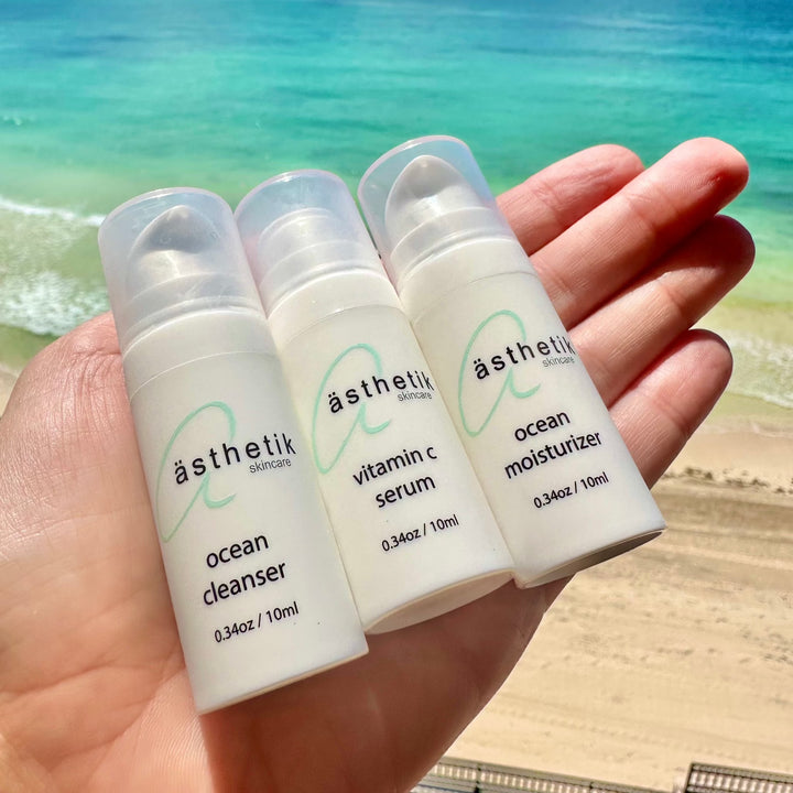 ästhetik skincare travel set | mini kit • TSA carry on size