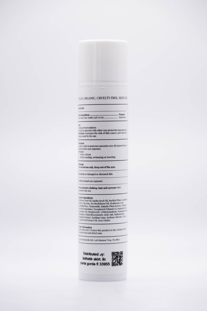 Organic tinted mineral sunscreen SPF 50 from ästhetik skincare - Botanical-rich formula for radiant, protected skin.
