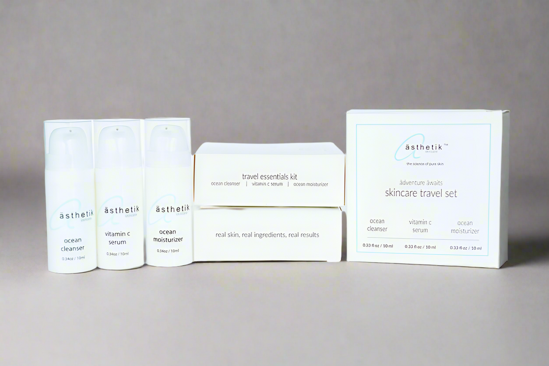 ästhetik skincare travel set | mini kit • TSA carry on size - ästhetik skincare
