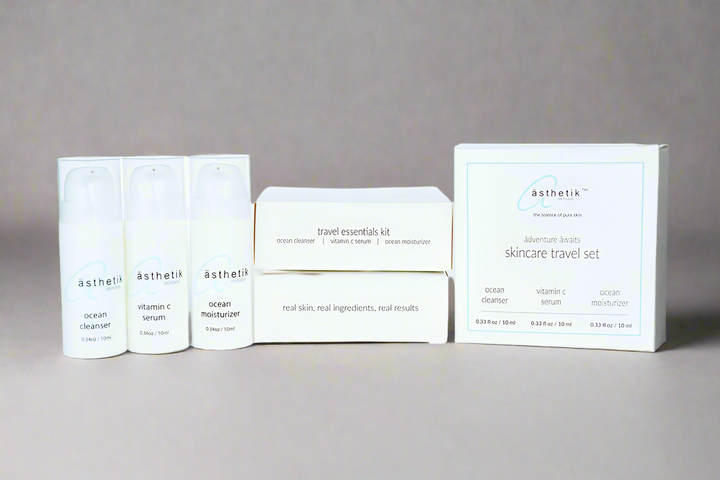 ästhetik skincare travel set | mini kit • TSA carry on size - ästhetik skincare