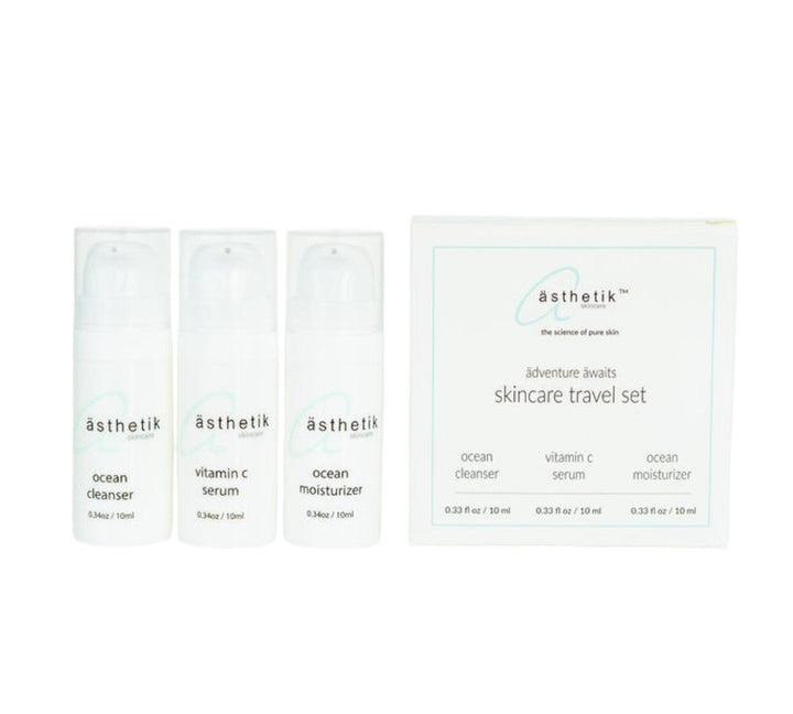 skincare travel set minis