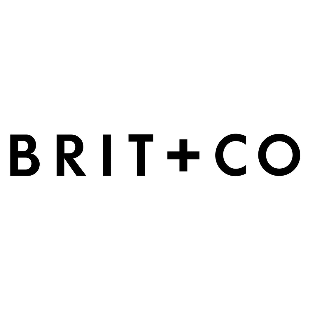 BRIT+CO logo in bold black uppercase text on a white background.