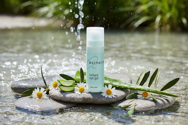 asthetik skincare radiant eye gel in serene water