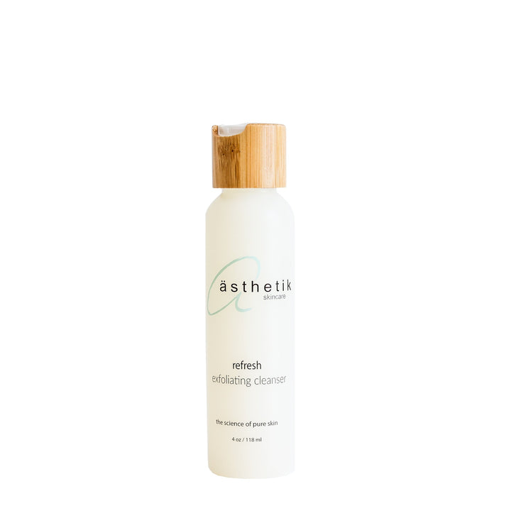 refresh exfoliating cleanser • plant-powered exfoliation treatment