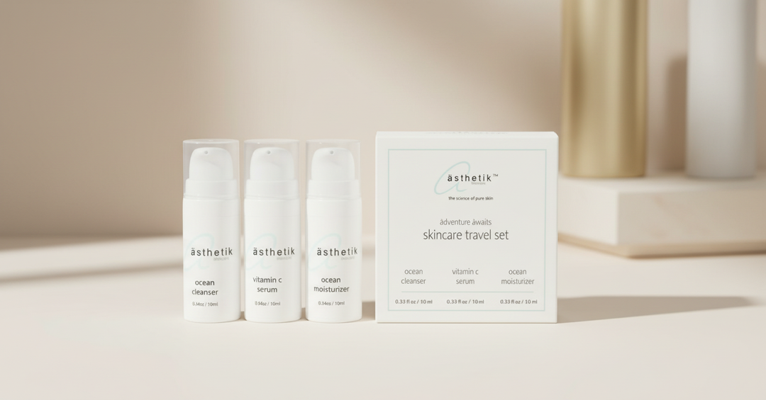 ästhetik skincare travel set | mini kit • TSA carry on size