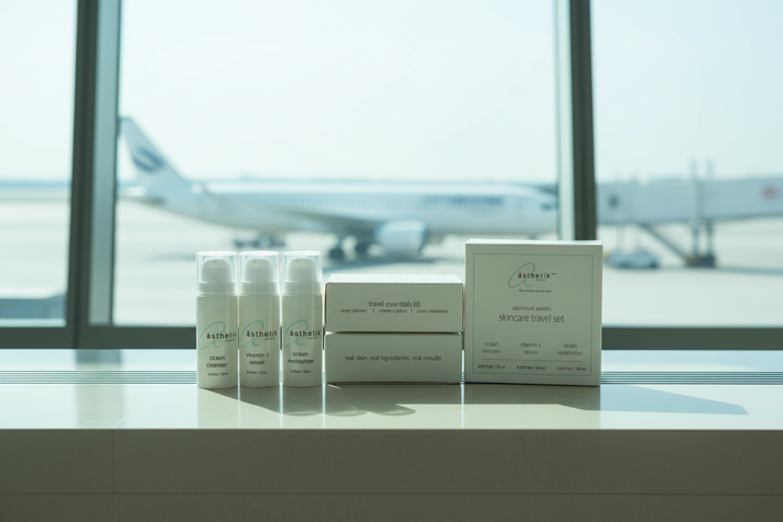 ästhetik skincare travel set | mini kit • TSA carry on size