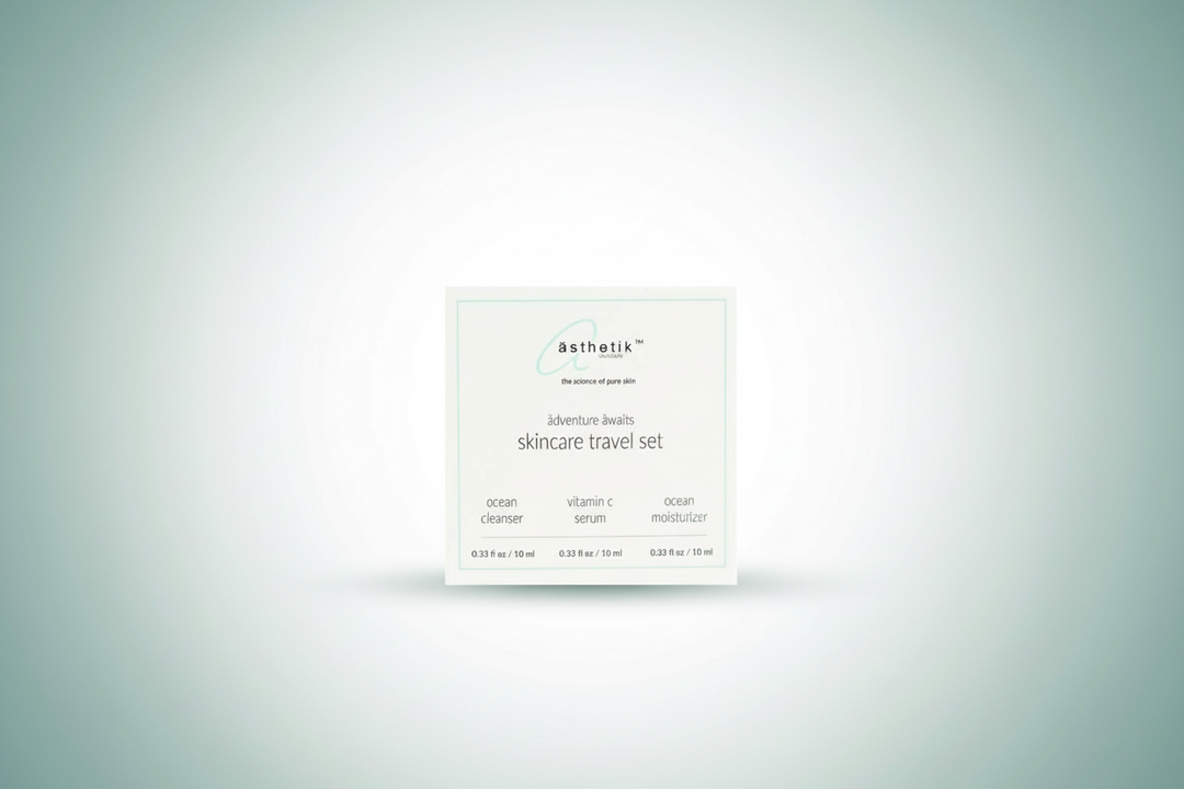 ästhetik skincare travel set | mini kit • TSA carry on size