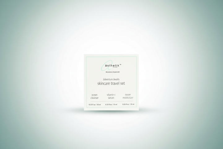 ästhetik skincare travel set | mini kit • TSA carry on size