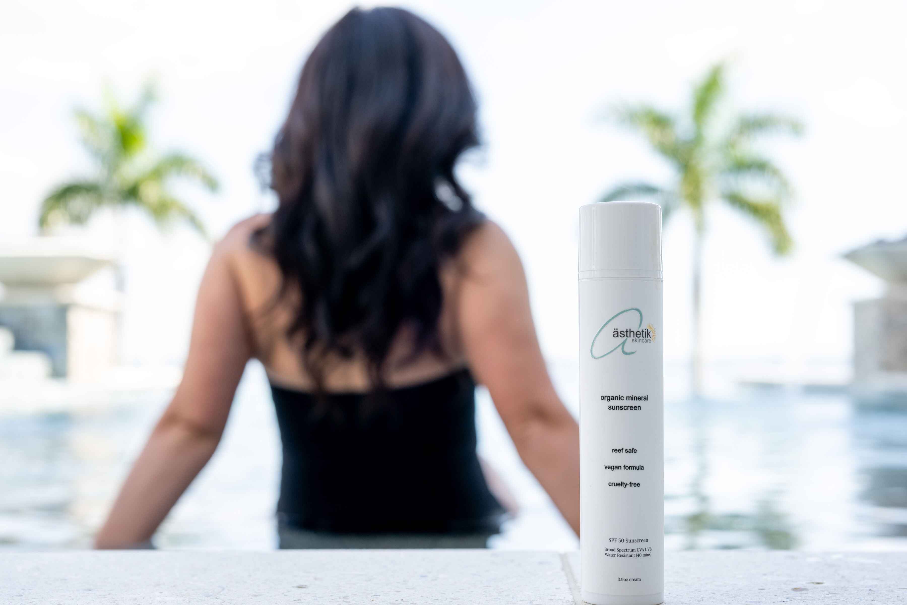 asthetik skincare tinted organic mineral sunscreen spf50