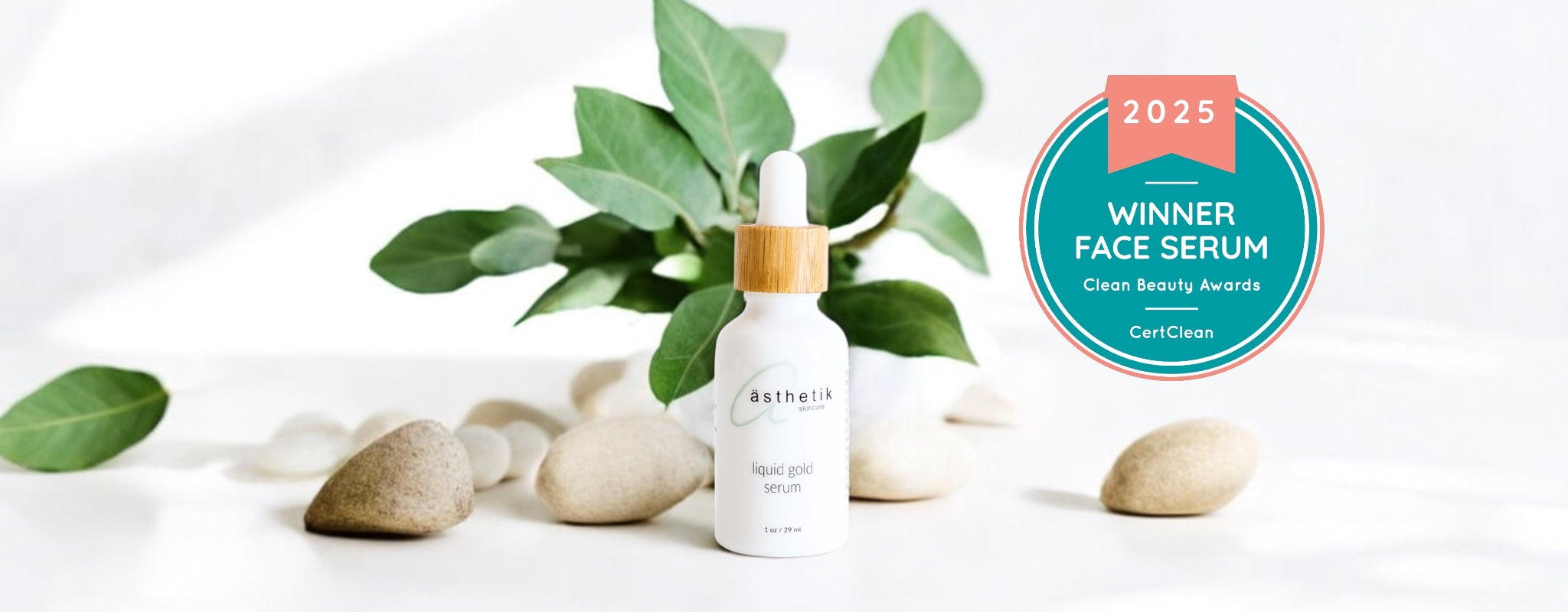 asthetik skincare liquid gold serum certclean award winner