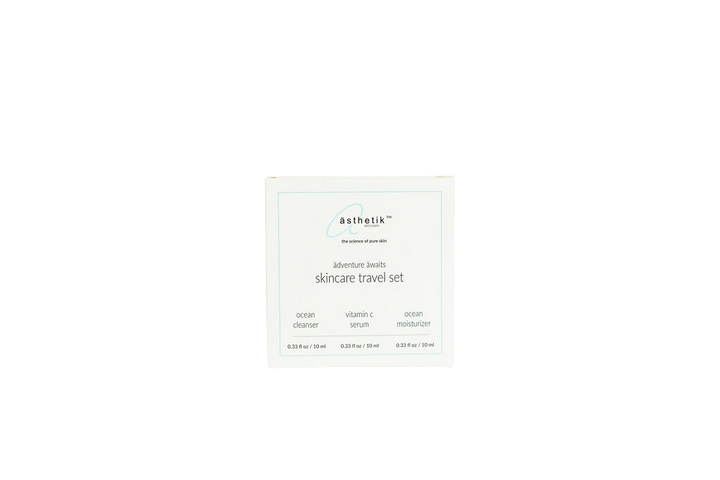 ästhetik skincare travel set | mini kit • TSA carry on size