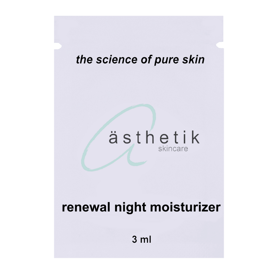 renewal night moisturizer sample - ästhetik skincare - sample